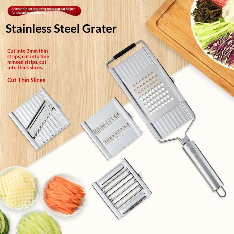 4 In 1 Vegetable Slicer Food Grade Stainless Steel Shredder Cutter for Daily Meal Prep Home Kitchen Usage