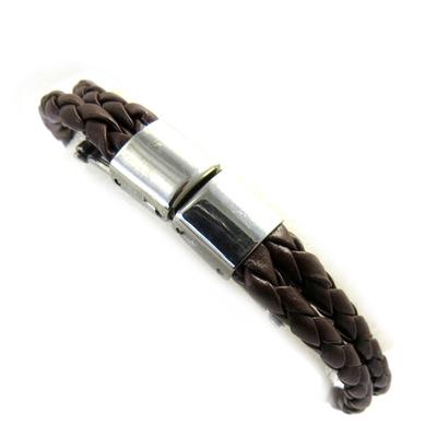 [M0739] - Unisex-Armband 'Peaceful' braun (2-reihig)