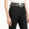 Ausgefallener Punk Rock Damen-Hüftgürtel Für Jeans Hip Hop Charme PU-Leder Verstellbarer Riemen