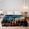 Couple Watching Tornado and Lightning Storm Flannel blanket for bedroom, living room, sofa, and nap sofas