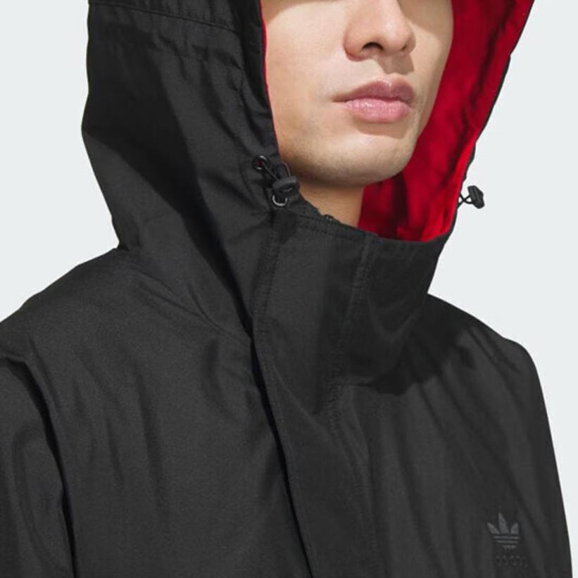 Adidas Originals X Ordinary People Kolaborace FW24 Uti Parka S Kapucí Na Zip Pohodlná Bunda Pánská Bunda Černá JN5825