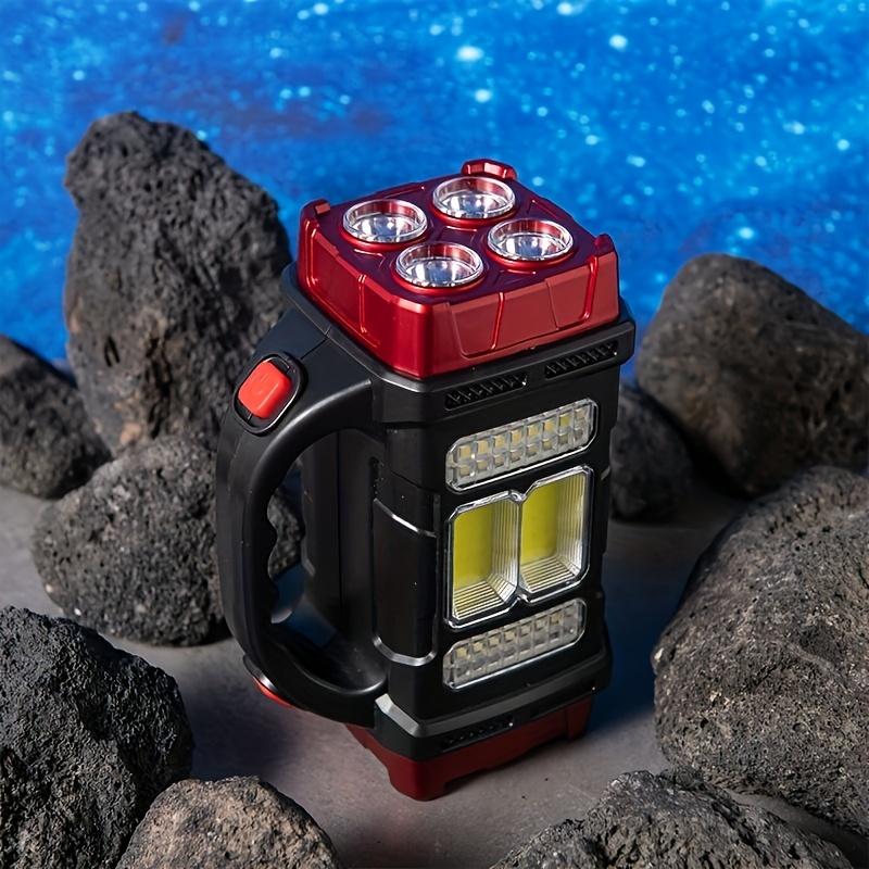 COB Multi-Functional Outdoor Solar Emergency Handheld Spotlight USB Charging, Camping, Hiking, Night Fishing