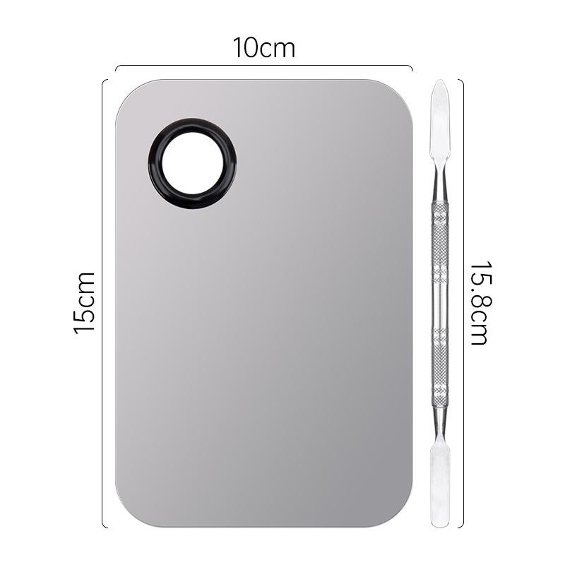 Stainless Steel Makeup Mixing Palette Set - Small & Large Sizes