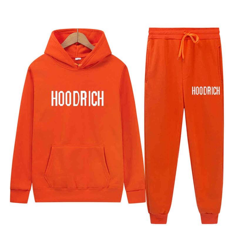 Completo Sportivo da Uomo con Cappuccio Misto Cotone Tuta Manica Lunga Pantaloni Outfit Casual 2025