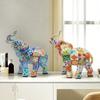 Amerikanischer Retro Bunter Mini Elefant Kunstharzhandwerk Heim Eingang TV-Schrank Weinschrank Dekoration Ornament