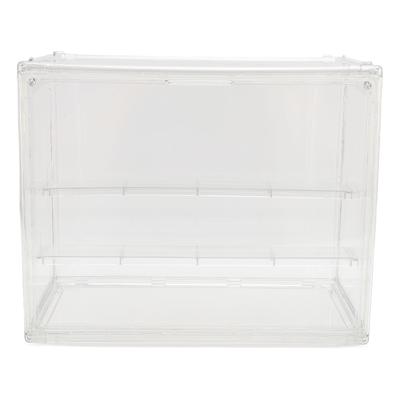 Vitrina Transparente para Figuras en Miniatura Caja de Exhibición Apilable de PET con Puerta Magnética Desmontable