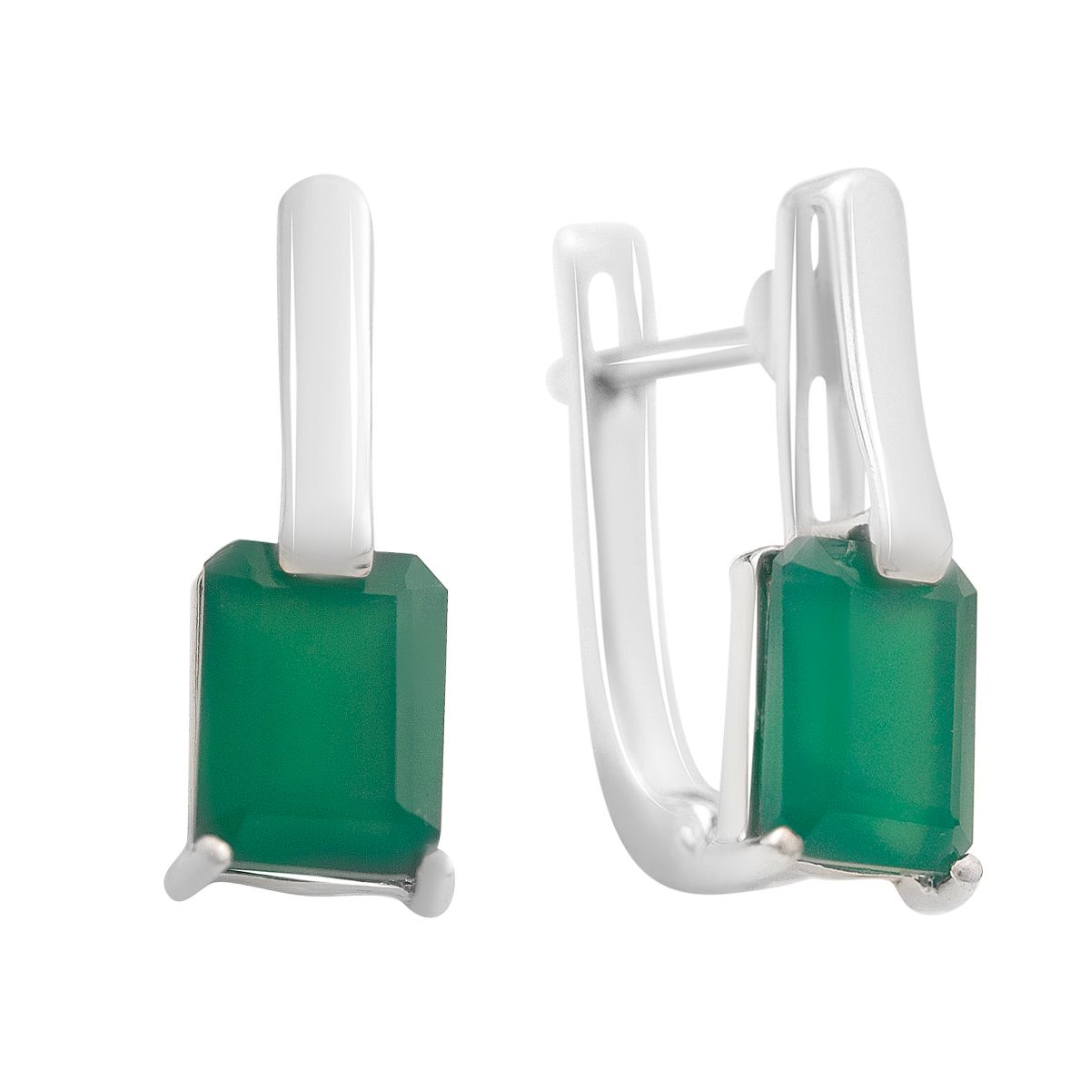 

Серебряные серьги с натуральным агатом 3ct (2174103) смарагдовий