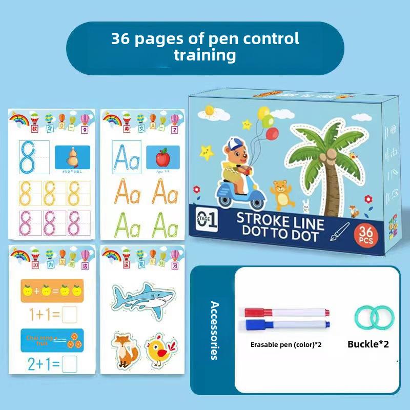 Children's Erasable Control Pen Training Notebook for Early Education