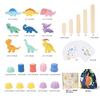 Shinse Dinosaur Building Balance Stacking Fun Wooden Educational Fingertip Shape Early Boys and Ages and Kids Need Adult Birthday Preschool Entry