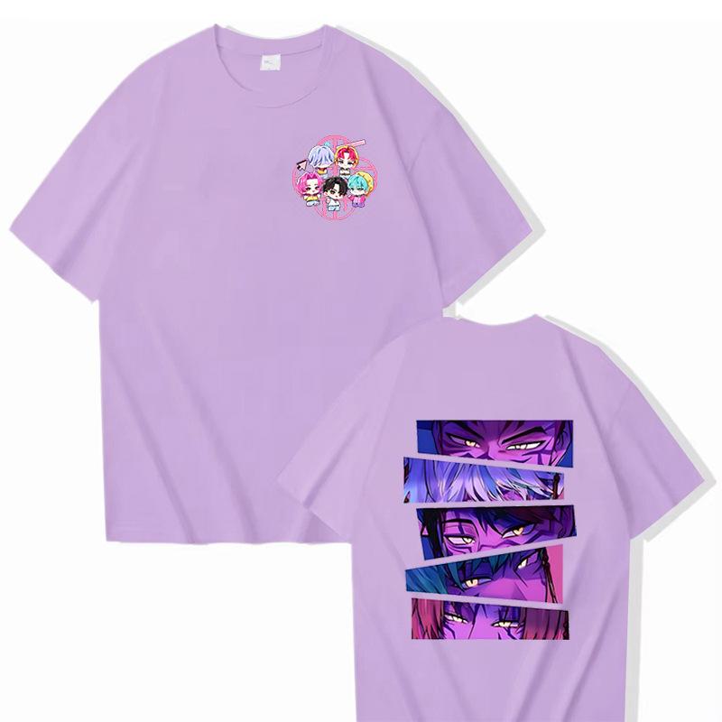 KPop Demon Hunters Cartoon Graphic T Shirt Men Women Clothing Harajuku Y2k Oversized T-shirts Summer Casual Short Sleeve T-shirt 16 Colors