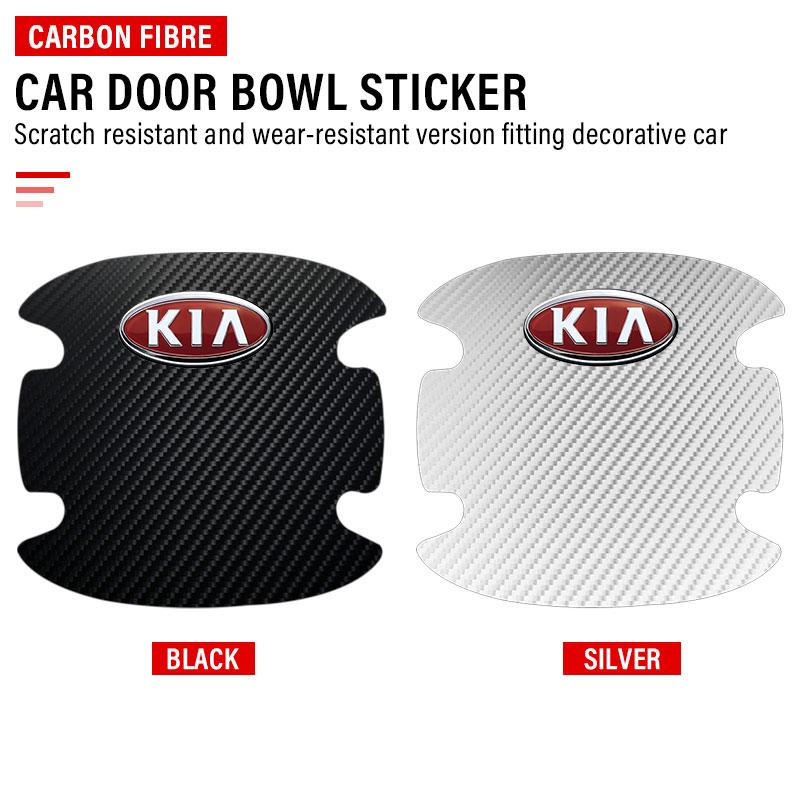 4KS Ochrana kliky dveří auta 3D nálepka emblém dekorace pro KIA Ceed Sportage Rio K5 k6 K7 K8 Optima Cerato Proceed Venga Sedona Forte