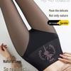 Calze Nere in Seta Angel Water Glow: Velluto, Controllo Pancia, Sollevamento Glutei, Trasparente Color Pelle, Mutande a Vita Alta.