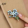 Forget Me Not Flower Brooch Brooch, Alloy Blue Floral Lapel Pin, Memorial Enamel Fashionable Coat Embellishment Pin for Coat, Dress, Hats, Bags,