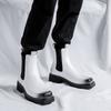 Square Head Chelsea Boots Premium British Style High Top Martin Boots ins Cool Leather Boots