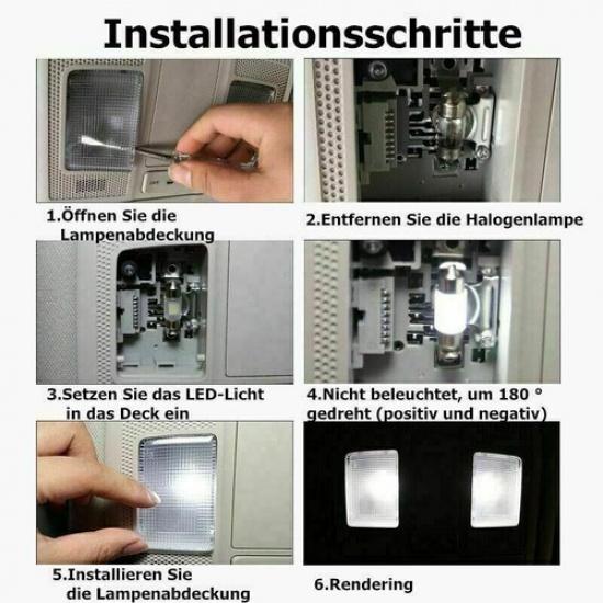 LED Interior Light Kit License Plate Light Bulbs for BMW E90 3 Series 2005-2013
