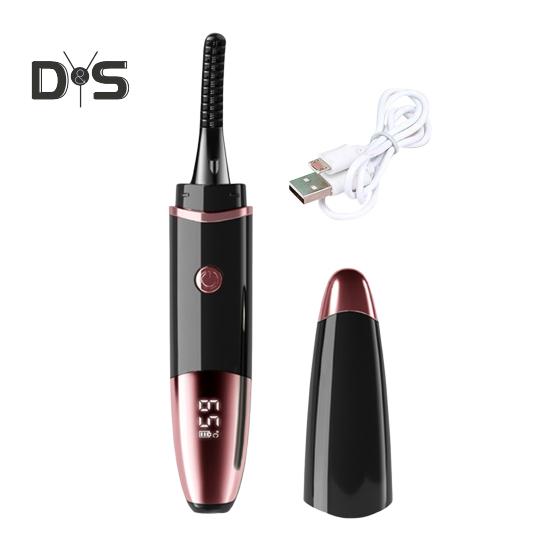 

Электрические щипцы для завивки ресниц с подогревом, светодиодный дисплей, 4 температурных режима, зарядка через USB, быстрый нагрев, портативные дорожные женские зажимы для завивки ресниц чёрный