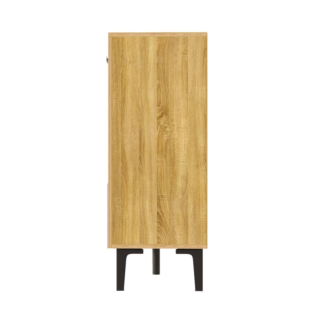 Modern Wooden Storage Cabinet with 4 Doors and 4 Drawers, Minimalist Design, Ideal for Living Room, Dining Room or Hallway, 160x36x94 Cm