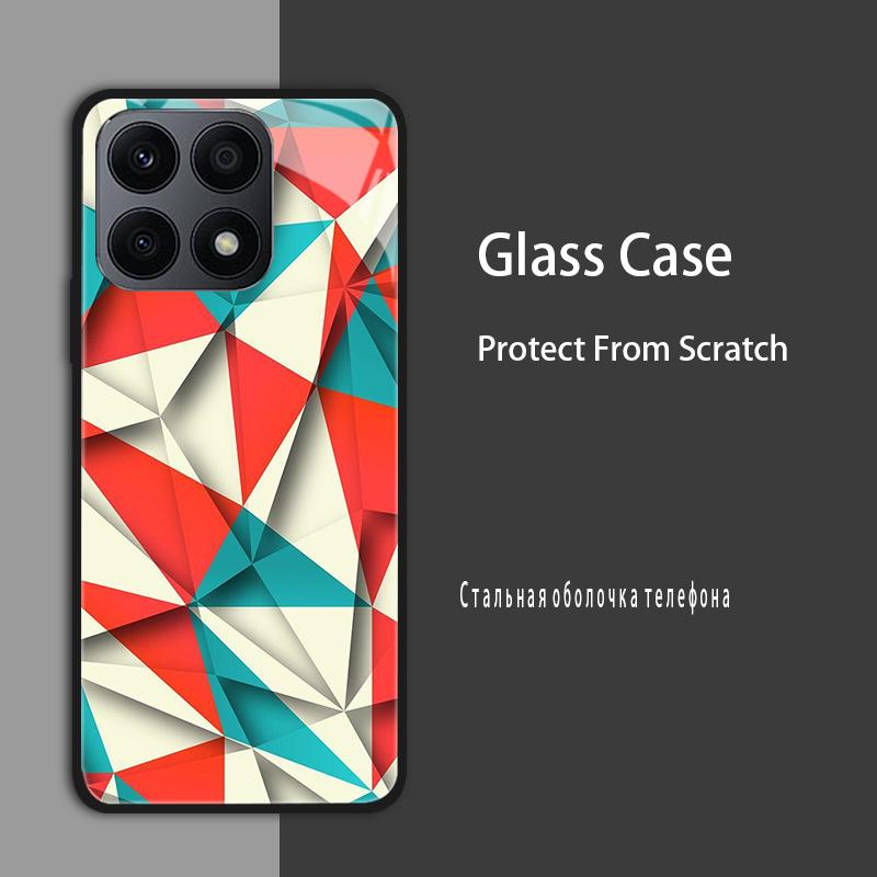 Dla Huawei Honor X6a X6 X6S X8 5G 4G Etui Pokrowiec Szklane Etui Hartowana Obudowa Zderzak Dla Honor X8A X6A X7A X8B Etui Ochronne