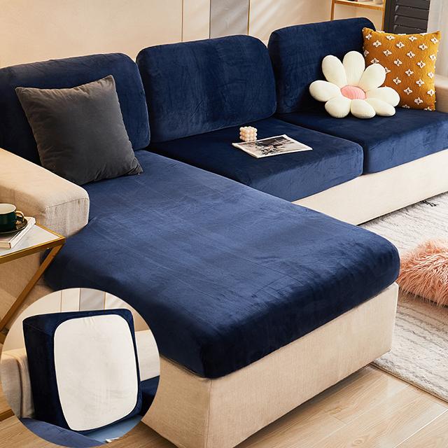 Fluwelen Stof Woonkamer Bank Kussenhoezen Elastische Bankhoes L-vormige Bankzittinghoes Sets Hoes Fauteuil Chaise Longue Hoes Gebruikt Voor Woonkamer
