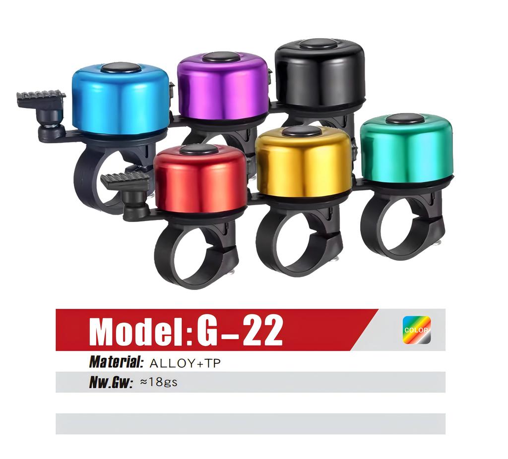 YT G-22 Alarm Bicycle Bell Flashlight Mountain Bike Bell Handlebar Aluminum Alloy Portable Waterproof Bicycle Bell