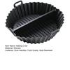Round Silicone Fryer Liner Dual Handles Non Stick Food Grade Heat Resistant Dishwasher Safe Reusable Oven Baking Tray Basket Bowl Kitchen Supplies