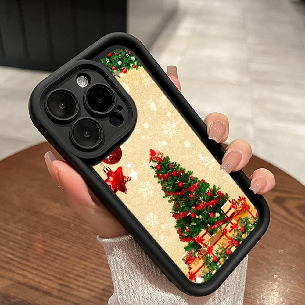 Ae113 Crăciun Fericit artă Moș Crăciun artă design Huse de telefon pentru iPhone 16 14 13 11 Pro Max 15 7 8 Plus 12 mini XR XS Max Husă de protecție pentru scară de înger