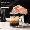 High-Temperature Resistant Glass Coffee Cup with Lid & Handle for Tea Brewing - Suitable for Home, Office, or Personal Use by Men and Women