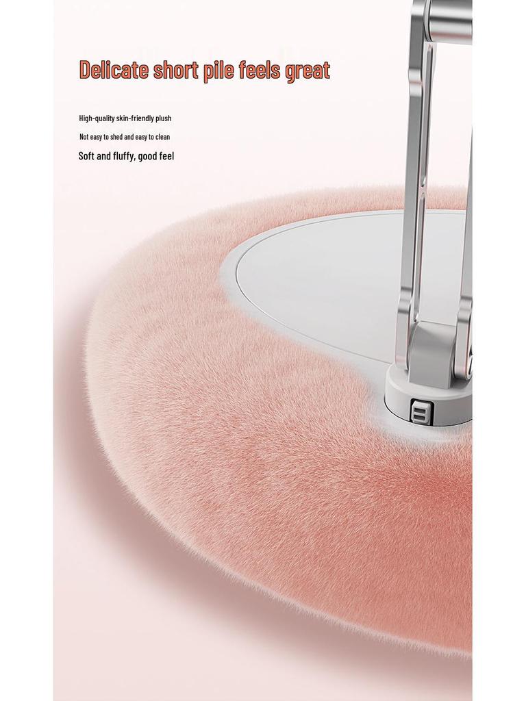 360° Rotating Metal Tablet & Phone Stand with Plush Cushion
