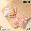 100 Teile/los Kunststoff Cartoon Cookie Und Süßigkeiten Taschen Selbst-Adhesive Geschenk Tasche Für Hochzeit Partei Liefert Keks Verpackung Tasche