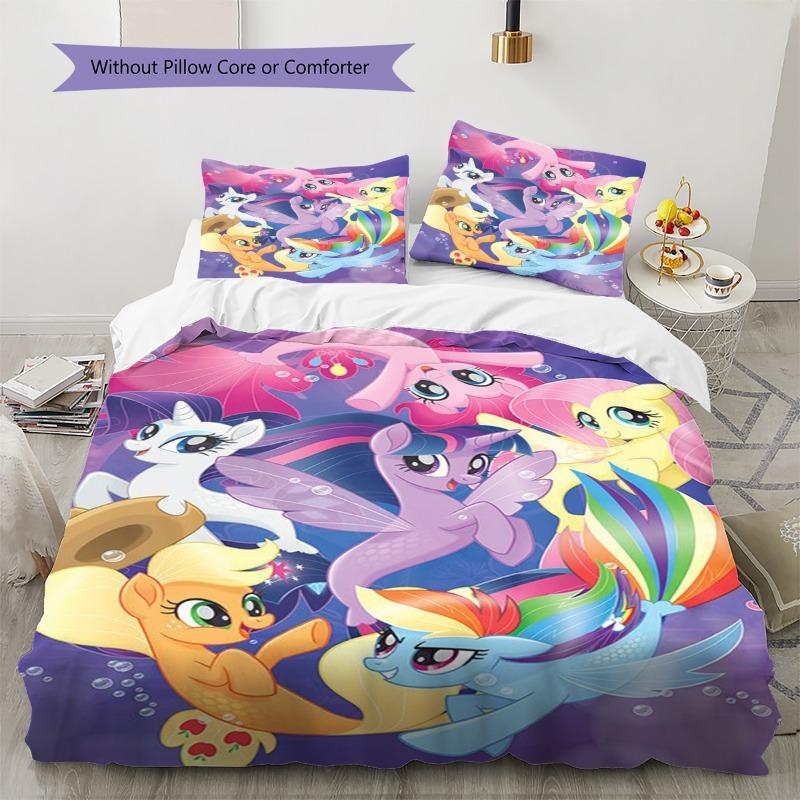Dark Starry Sky Purple Unicorn Butterfly Print Duvet Cover Set Soft Bedding Set For Bedroom Home Decoration