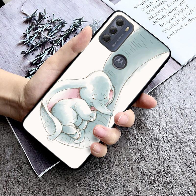 Cute Baby Elephants Phone Case For Moto G84 G23 G24 G31 G32 G41 G51 G52 G53 G54 G71 G82 G42 G62 G200 G Play G Stylus