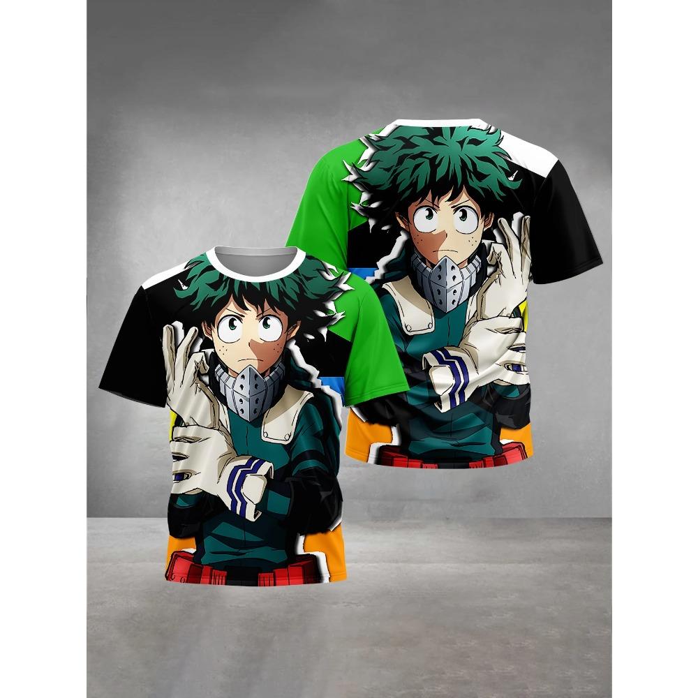 Children's Summer 3D Printed Clothing My Hero Academia Boys and Girls' T-shirts Short-sleeved Tops