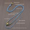 Adjustable Hand-Woven Necklace with Jade Agate Ruyi Pendant & Crystal Cord