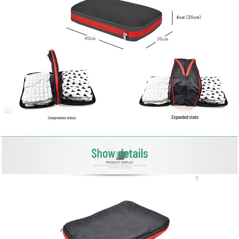 Waterproof Multifunctional Compression Travel Bag with Zipper for Clothing and Suit Storage