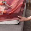 3pcs Valentine's Day Romantic Pink Love Essence Print Coreless Bed Sheet Set Multi Size Bedroom Bed Cover Holiday Decoration