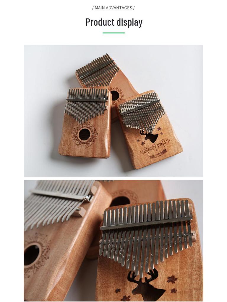 Grenzüberschreitende Kalimba: 17/21-Ton Daumenklavier mit Aufkleber-Etikett