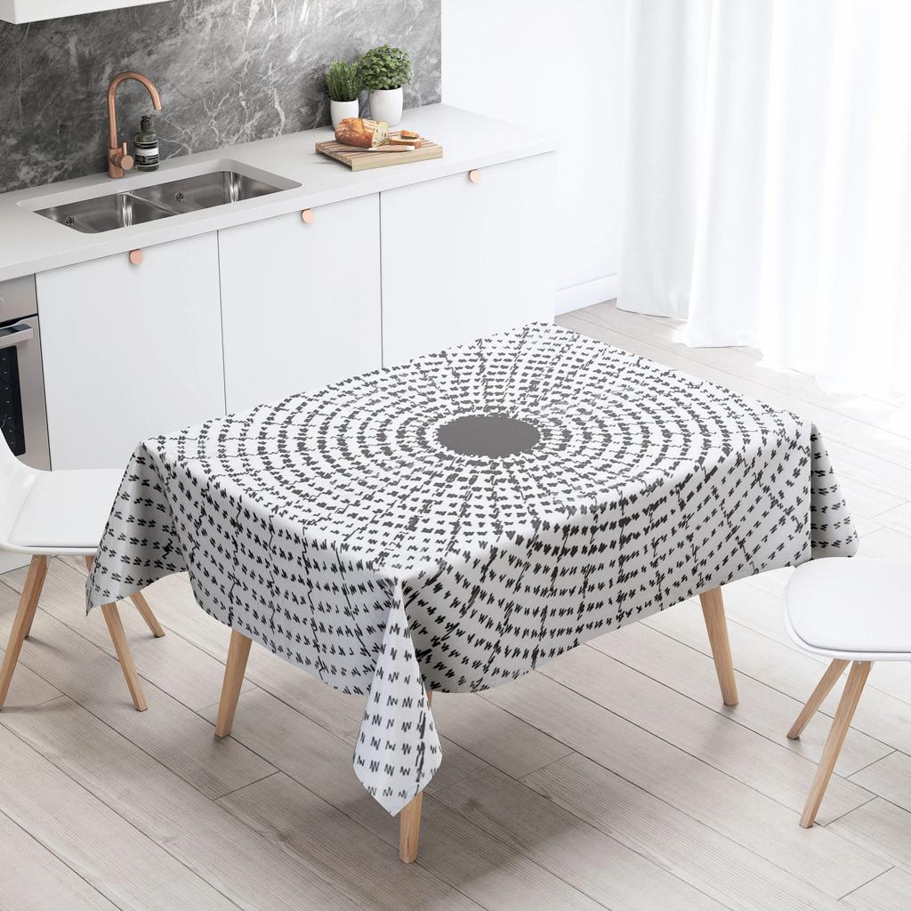 Abstract Ripple Tablecloth Home Decor Stain Resistant Waterproof Table Decoration Rectangular Kitchen Fireplace Tops