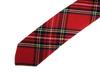 8 (eight) Tartan Check Slim Tie (Tartan Check - Red)