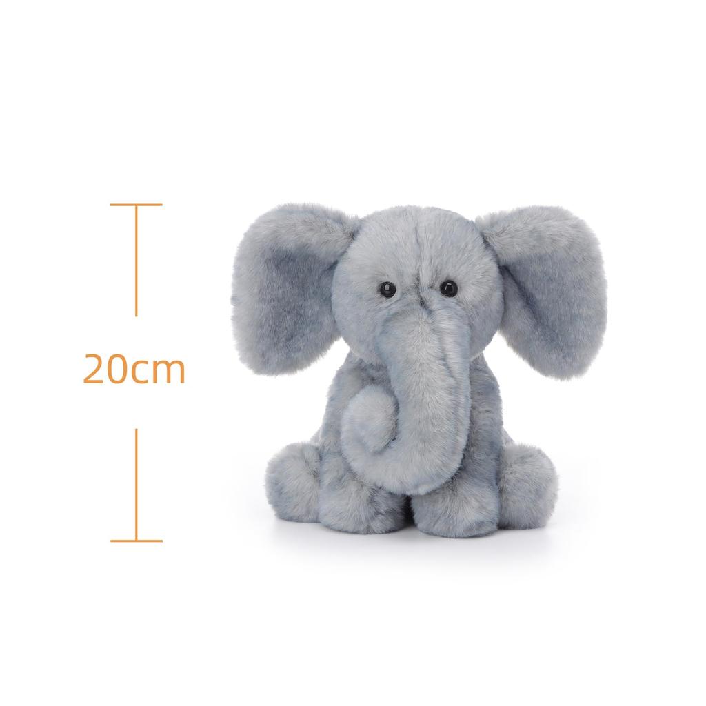 Apricot Lamb Evan Elephant Plush Toy, Soft, Cute, and Fluffy Evan Elephant 20cm, Suitable for Boys and Girls
