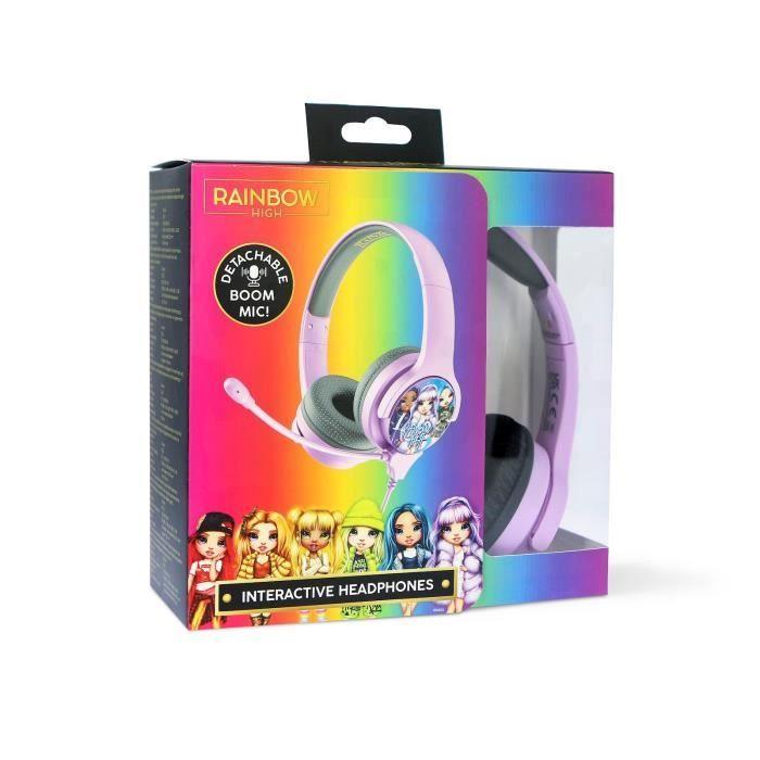 Écouteurs - RAINBOW HIGH - Junior - Microphone détachable - Limite de volume - Multicolore
