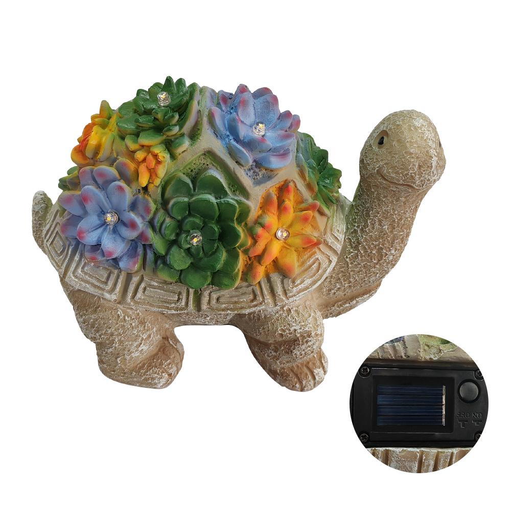 Solar Garden Outdoor Sculpture Turtle Light - Lawn Decoration Home Gift Courtyard Balcony Terrace Decoration Landscape Lamps