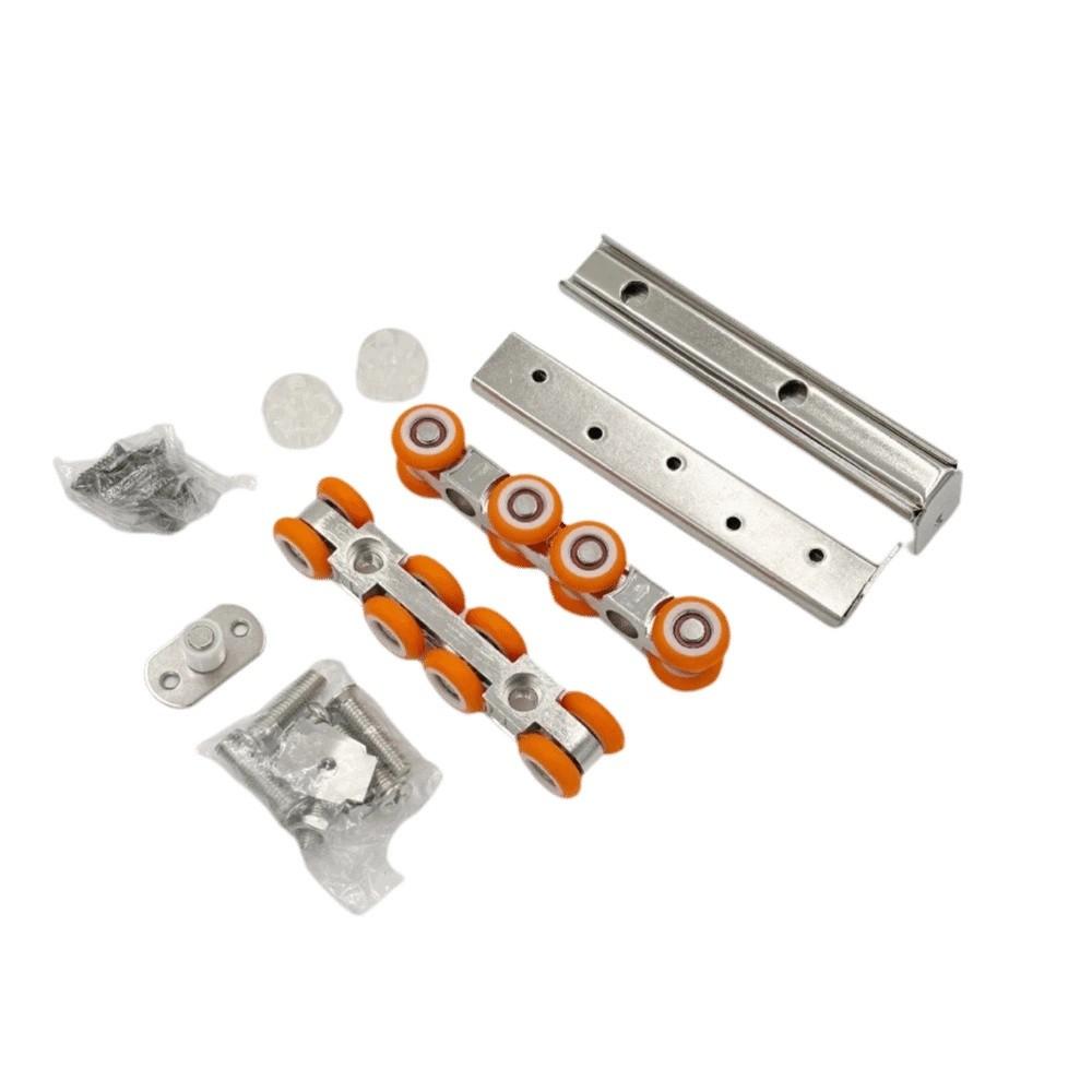 2 PCS External Rail Sliding Door Kit Easy To Use Sliding Door Carriage Sliding Casters  Wooden Door оранжевый