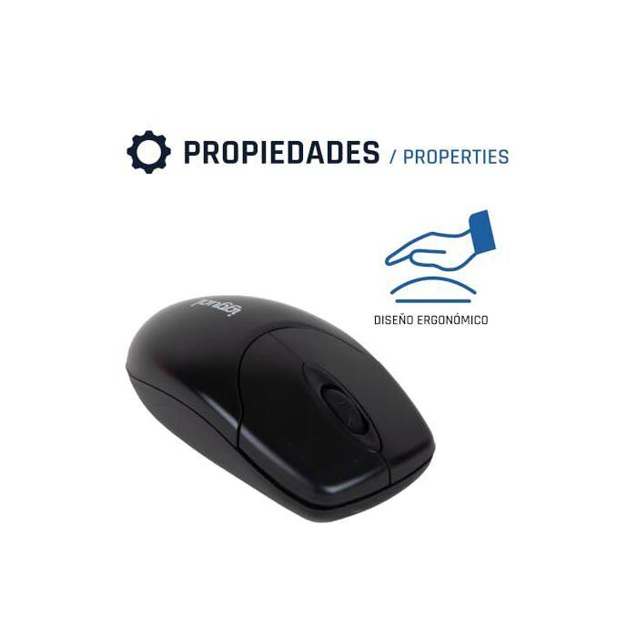 Classic Mouse - Iggual - Multicolor - 8x4x12 Cm - Ambidextrous - 3 Buttons - Office - Desktop Computer