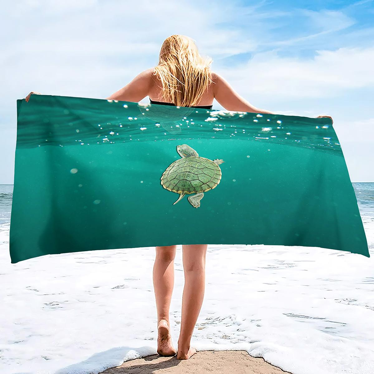 

Adults Oversized Beach Towels Sand Free Sea Turtle Beach Towels Quick Dry Large Bath Towels Microfiber Lightweight Travel Towel W40*H60(CM)