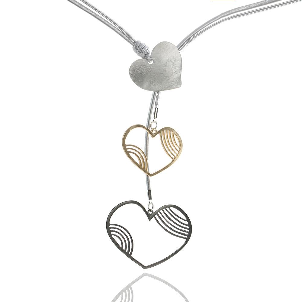 Atmospheric Simple Heart-Shaped Fringed Fashion Women'S High-End Pendant Long Sweater Chain