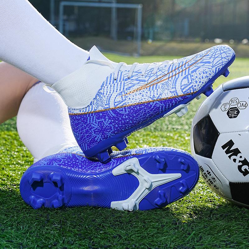 Football Shoes Men's Autumn High Top Long Nails Broken Nails Youth and Boys Professional Training 2025
