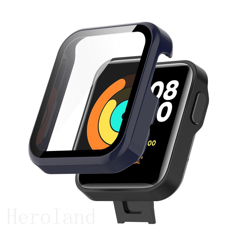 Vollständige Schutzhülle für Xiaomi Mi Watch Lite Glas Displayschutzhülle für Redmi Watch 2 lite Abdeckung Hartschale Bumper