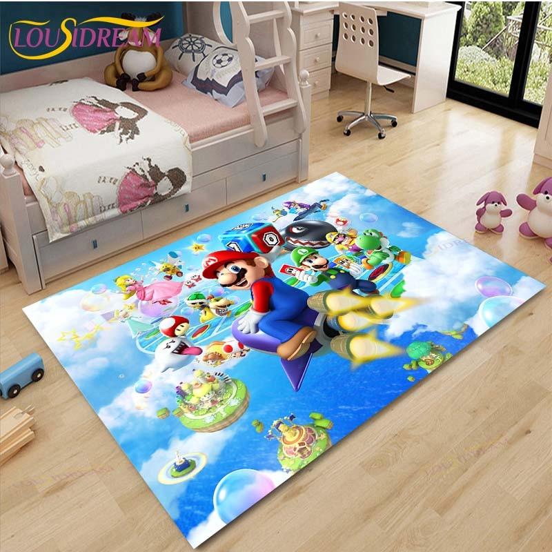 Mario Bros Anime Teppich Wohnzimmer Schlafzimmer Nachttisch Matte Japanisches Arbeitszimmer Computer Stuhl Home Fashion Bodenmatte Bereich Teppich