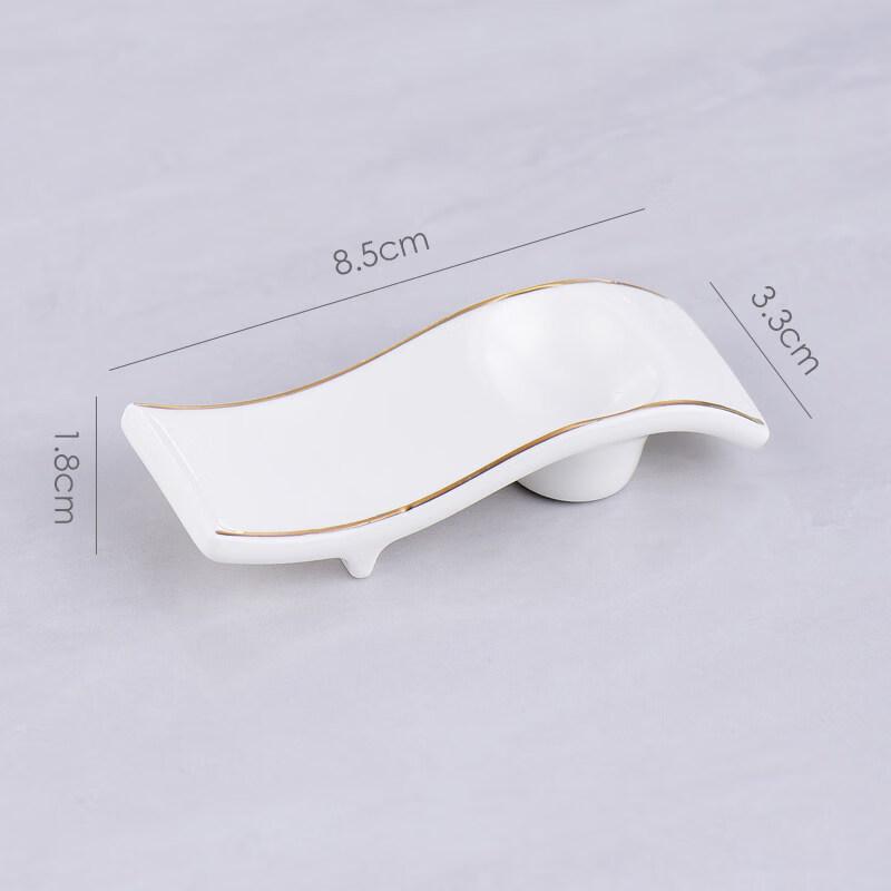 Star Pure White Ceramic Chopstick Rest