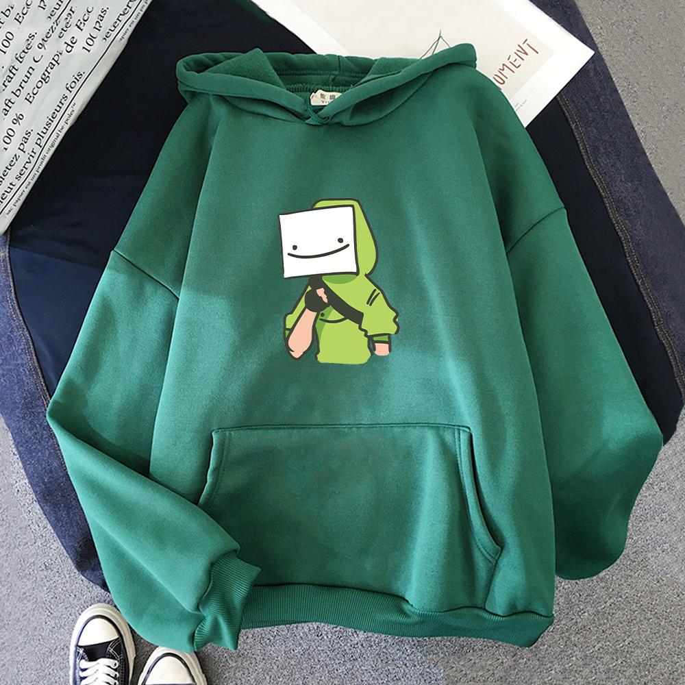 Loose Casual Women Dream Merch Print Hoodie Men Dream Smp Streetwear Long Sleeves Tops Pullover Crewneck Sweatshirt